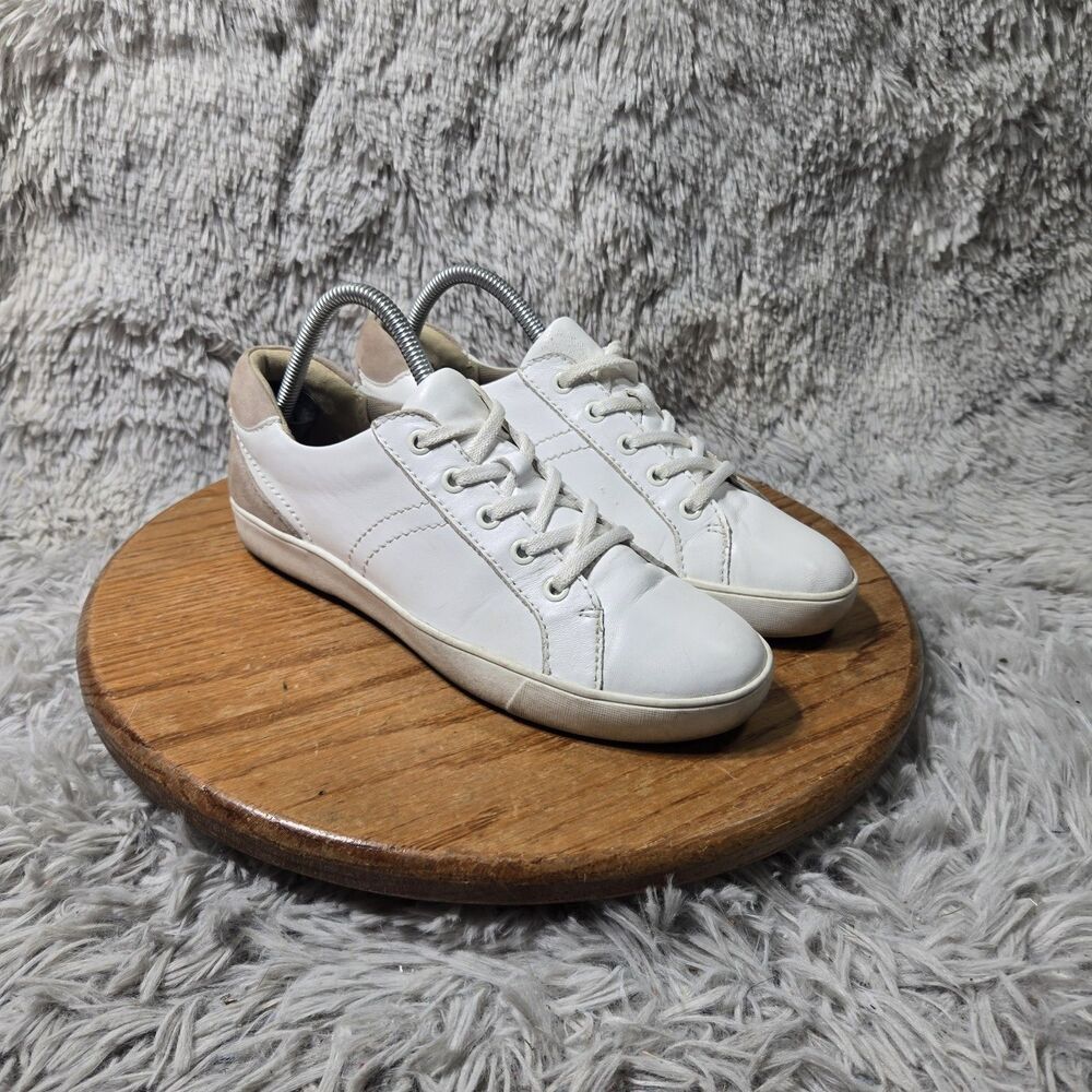 Naturalizer Morrison Womens White Leather Lace Up Cushioned Sneaker Size 8M